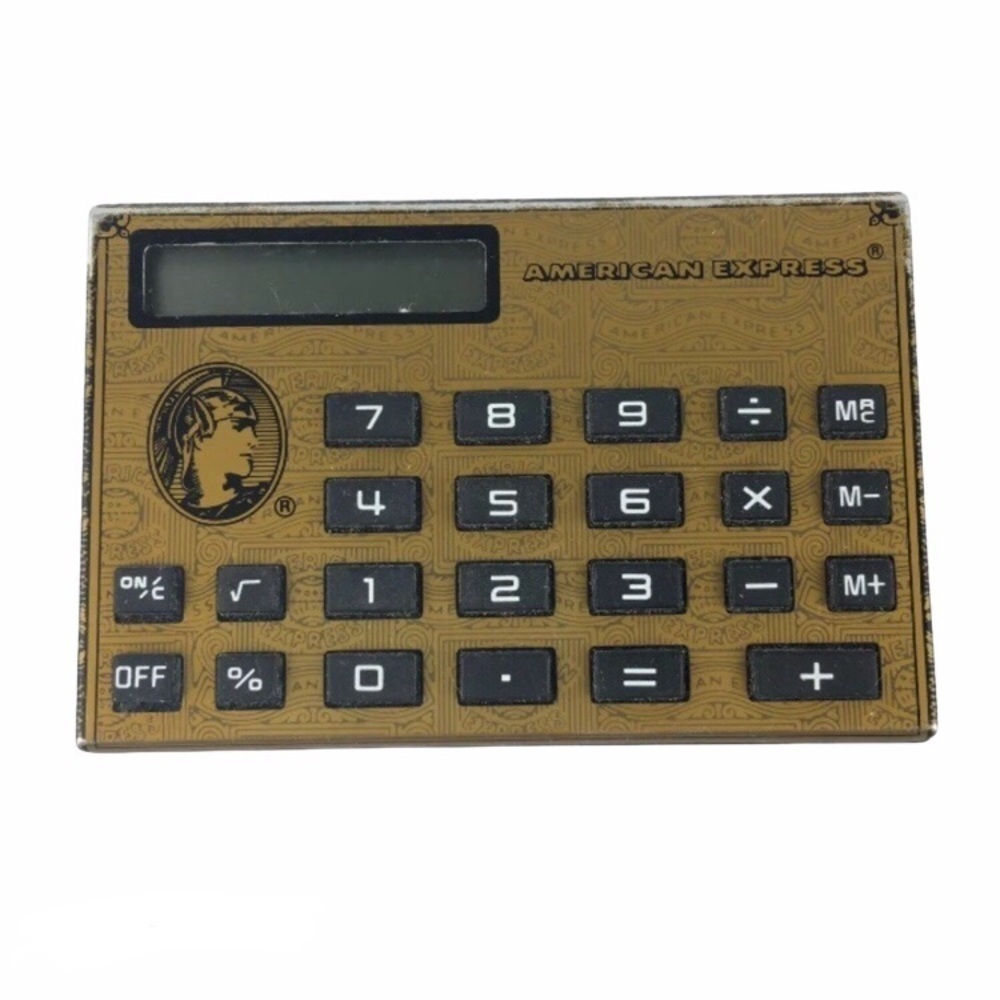 VINTAGE AMEX Calculator American Express Pocket Collectible Desk Accessory